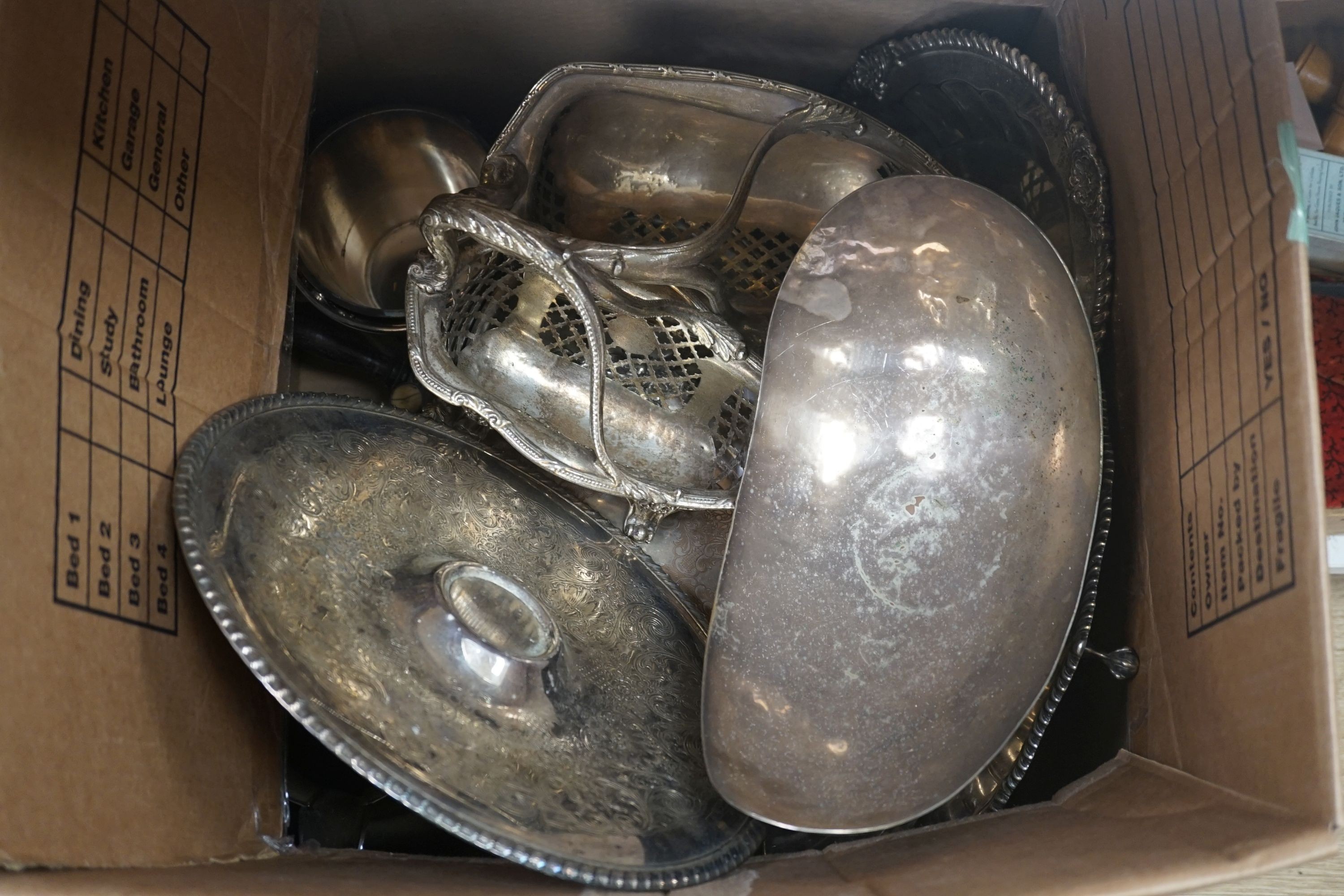 A quantity of Victorian and later silver-plated items
